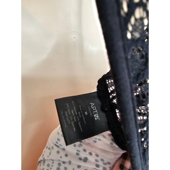 Apt 9 Womens Sz M Knee Length Super Soft Nightgown Light Pink Black Lace Trim - Picture 4 of 4